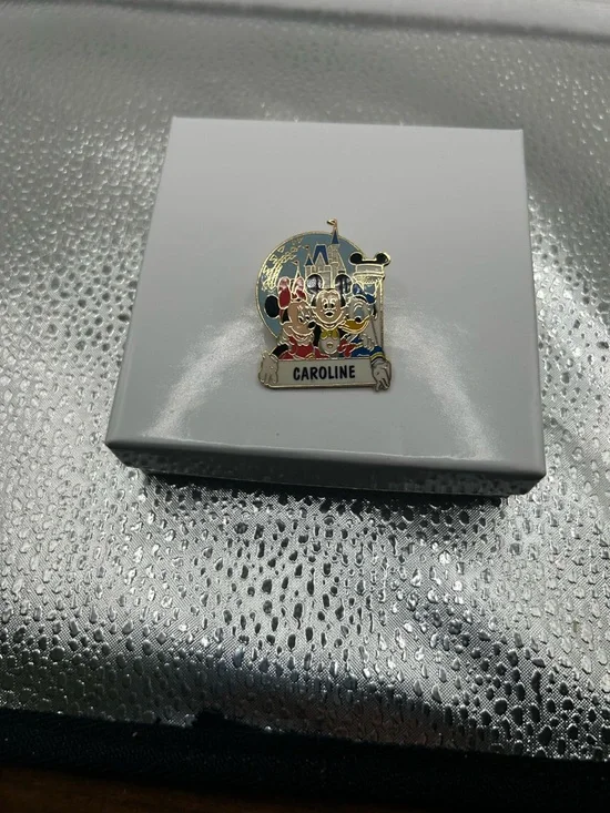 Vintage Walt Disney World personalized name pin collectible enamel trading pin - Picture 1 of 4